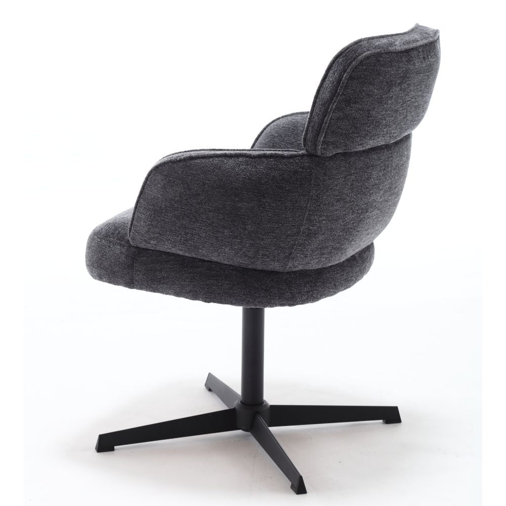 Exklusives 2er-Set Hochlehner Drehstuhl 360° MASSIMO anthrazit