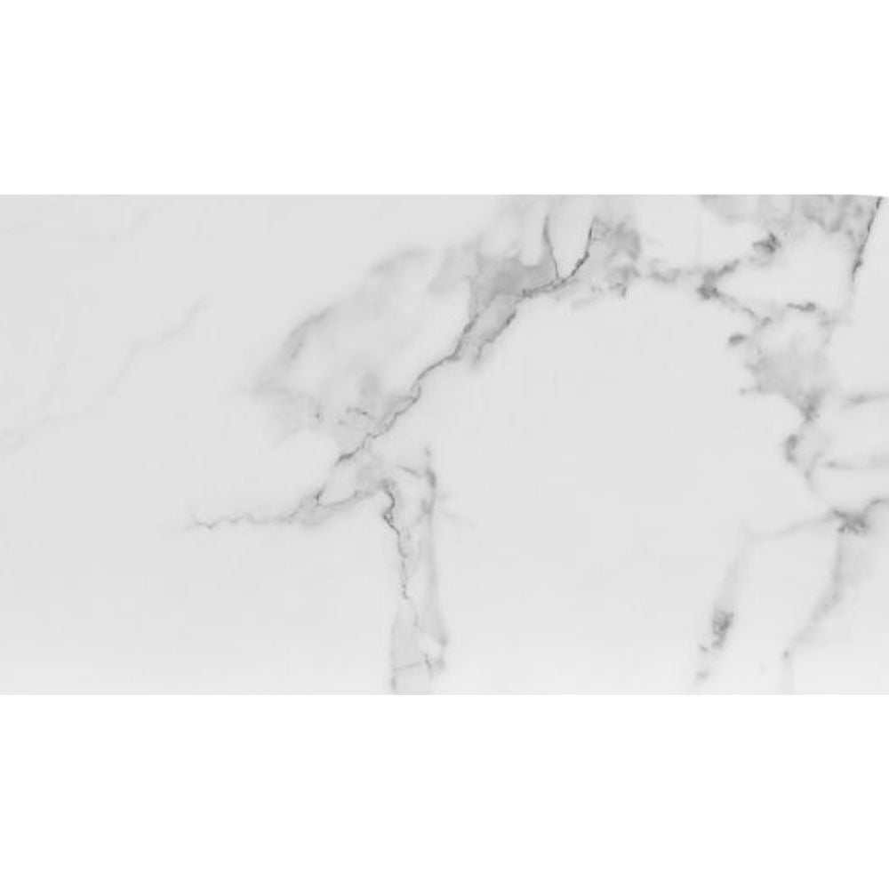 Moderner Konsolentisch TURIN 100cm weiss Marmor-Optik Metallgestell