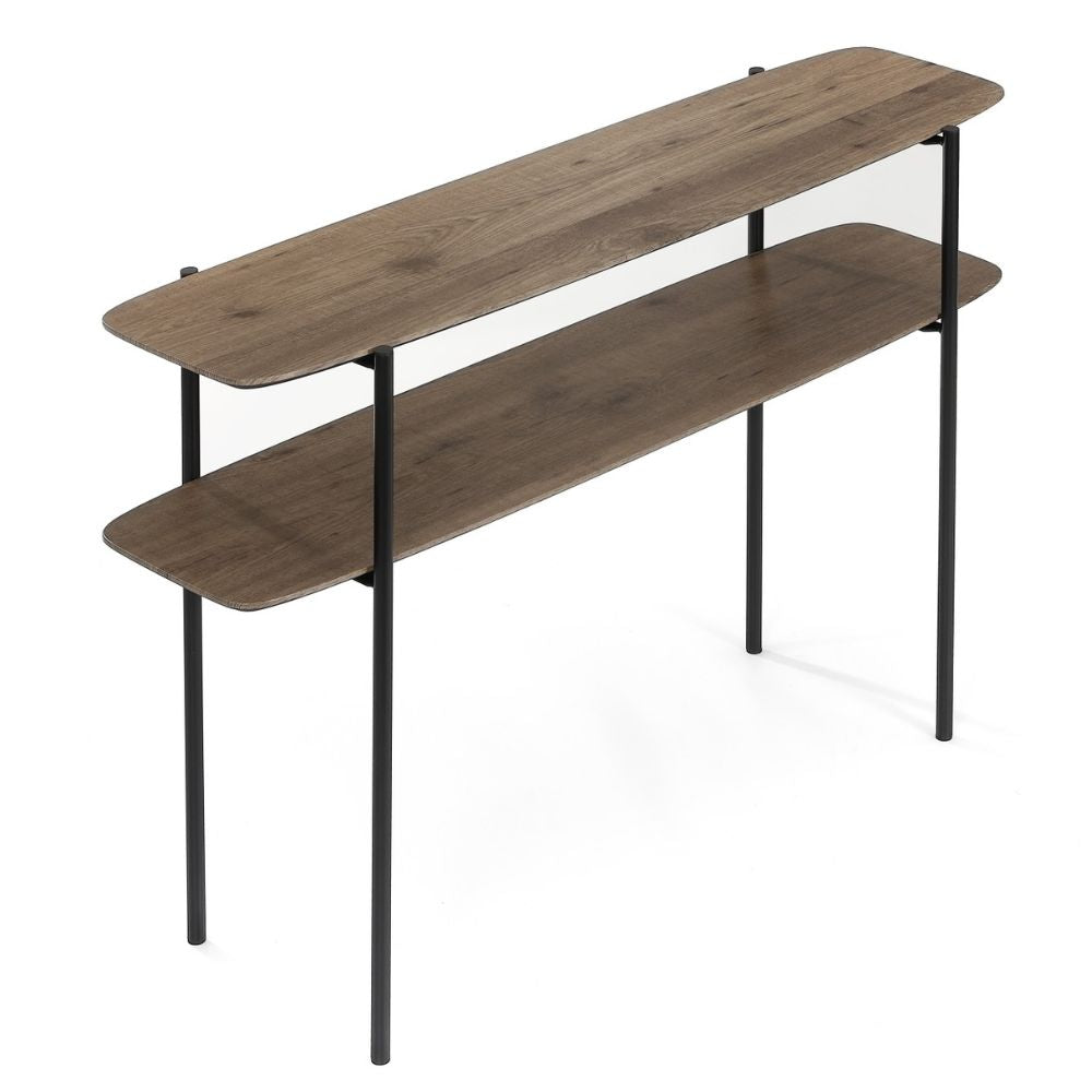 Moderner Konsolentisch PINA 120cm taupe Pinien-Optik Konsole