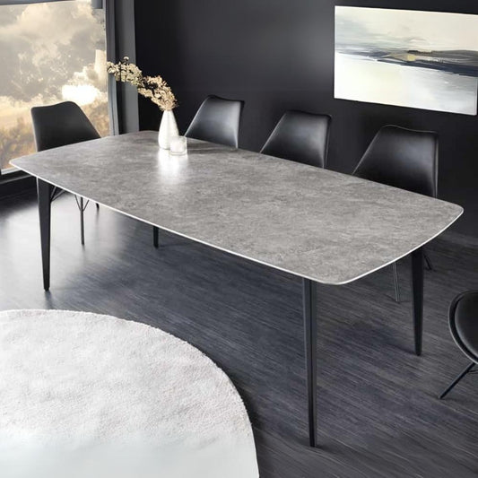 Eleganter Esstisch VENEZIA 180cm grau marmoriert Design Keramik