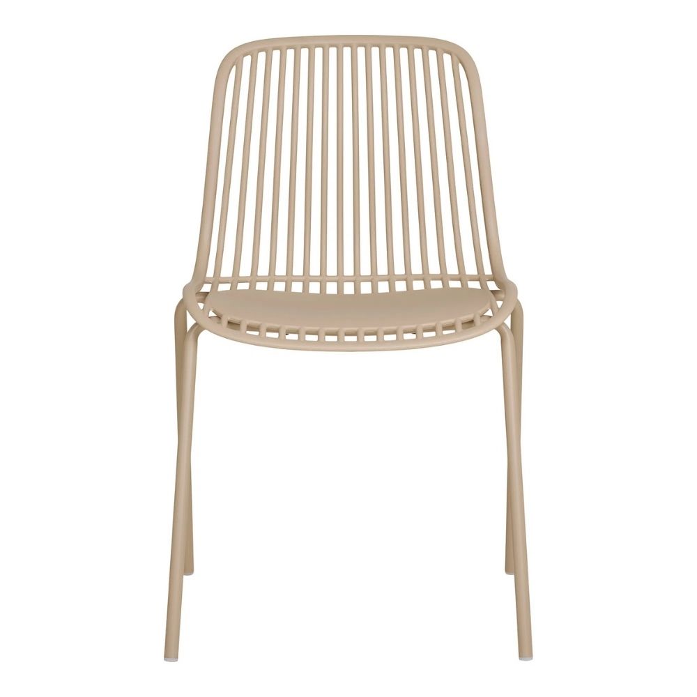 4er-Set moderner Outdoor Indoor Stuhl MANSON sand stapelbar