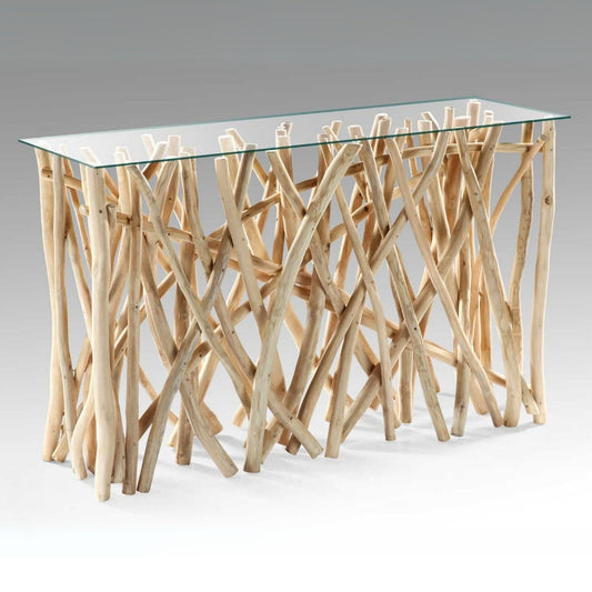 Teak Designer Konsolentisch DRIFT Natur ca. 120x40cm Flur