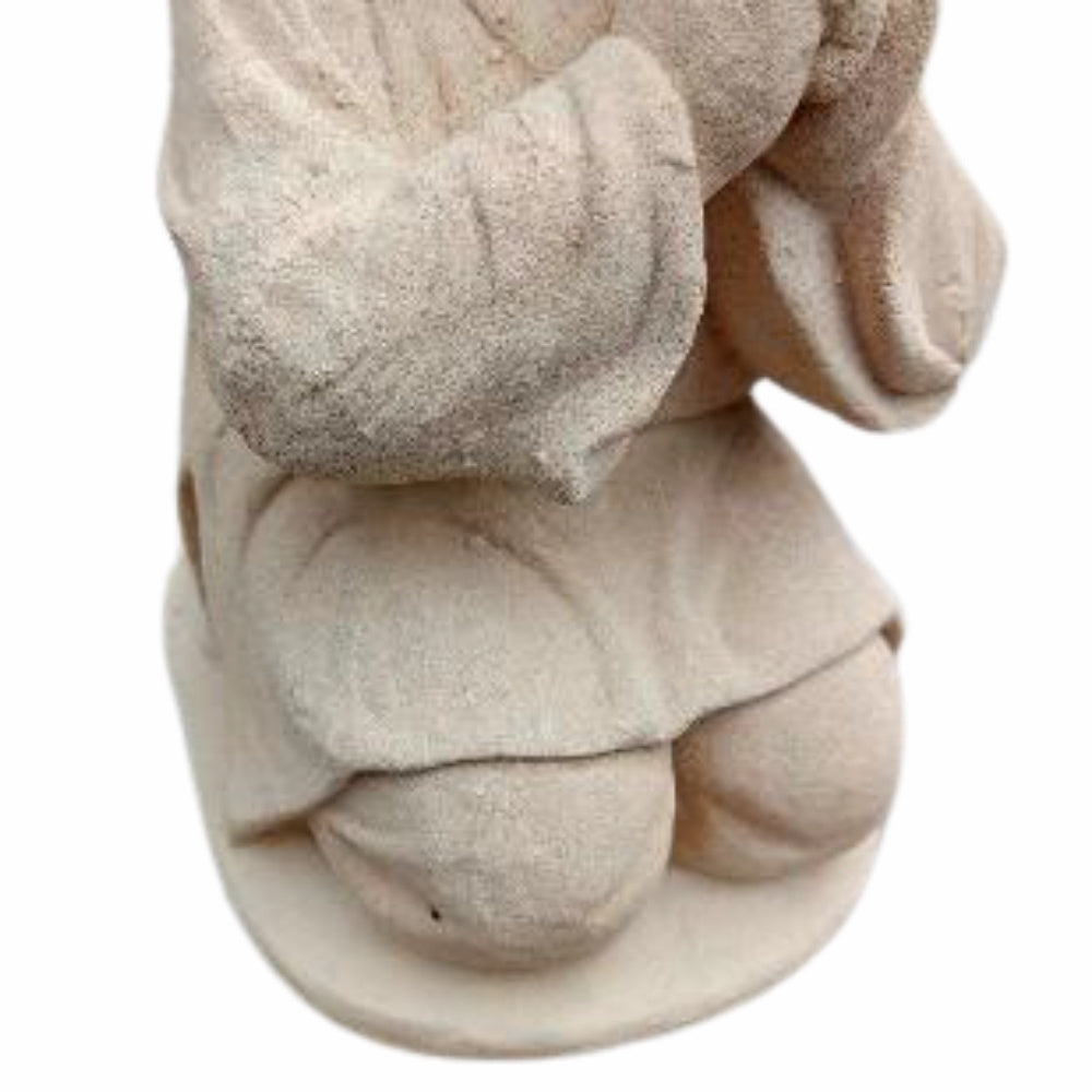 Buddha Figur DREAM ca. H42cm Antik-Beige Zement