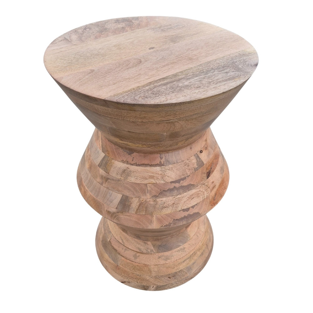 Massivholz Beistelltisch KITAR-B 50cm Mangoholz natural Handmade