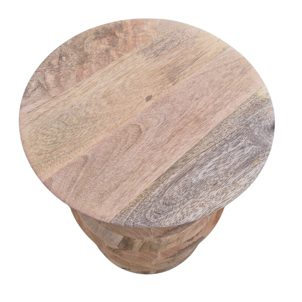 Massivholz Beistelltisch KITAR-B 50cm Mangoholz natural Handmade