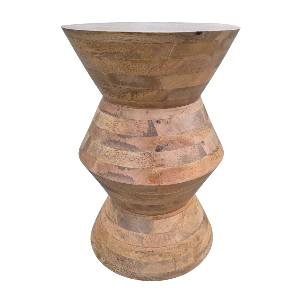 Massivholz Beistelltisch KITAR-B 50cm Mangoholz natural Handmade
