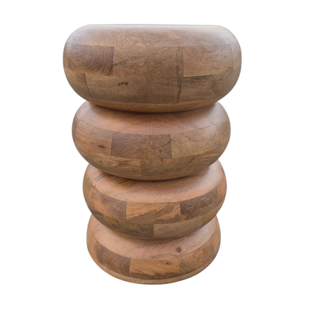 Massivholz Beistelltisch KITAR-A 50cm Mangoholz natural Handmade