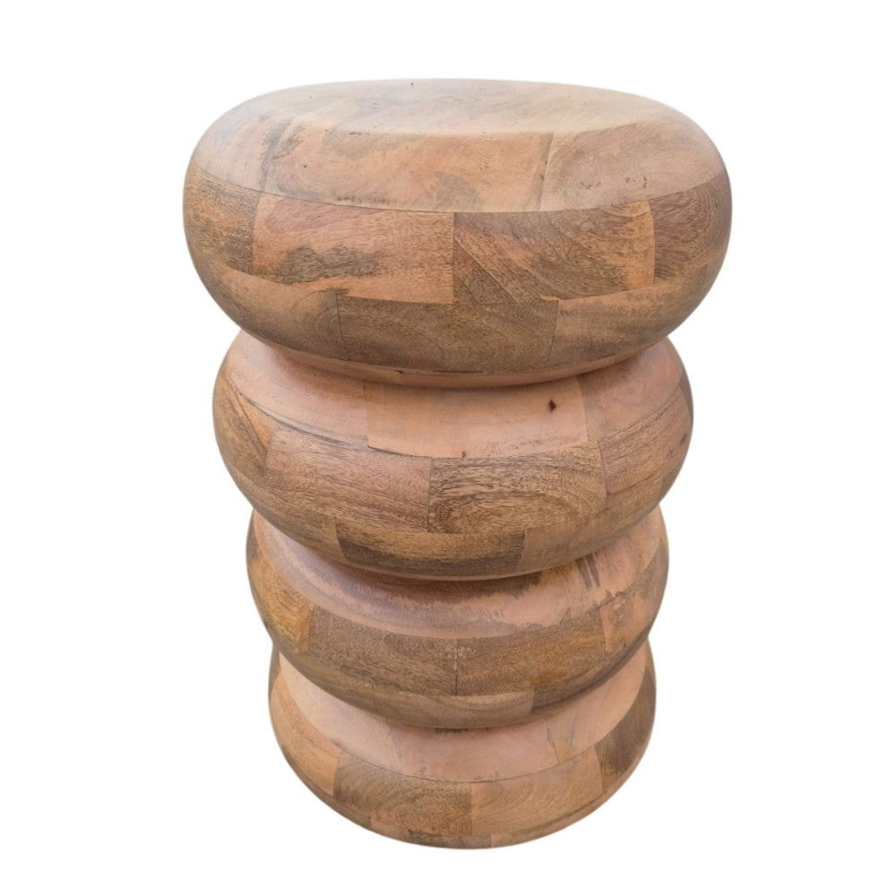 Massivholz Beistelltisch KITAR-A 50cm Mangoholz natural Handmade