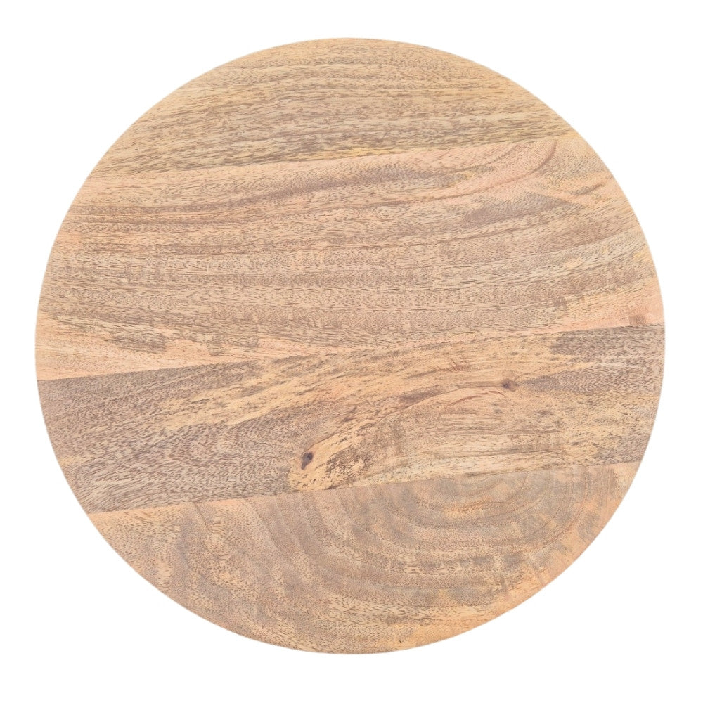 Massivholz Beistelltisch KITAR-G 45cm Mangoholz natural Pflanzhocker