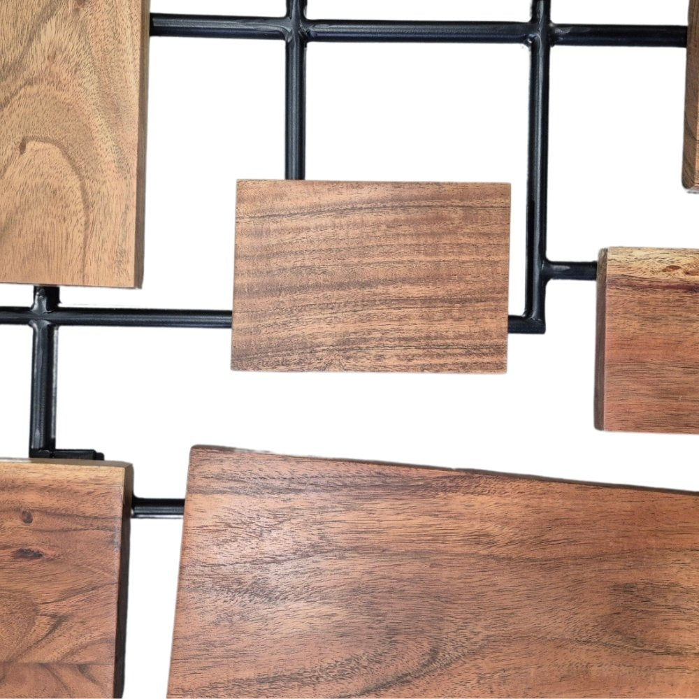 Wand-Deko-Objekt PARETO 90cm Unikat Akazienholz Wandbild