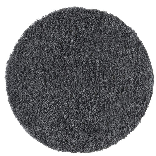 Hochflor Teppich SHAGGY dunkelgrau rund diverse Größen