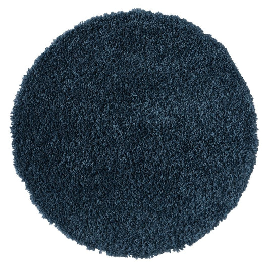 Hochflor Teppich SHAGGY dunkelblau rund diverse Größen