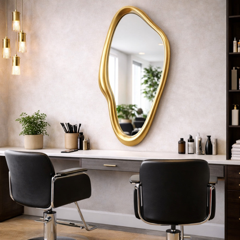 Design Wandspiegel PRINCESS 150cm Gold variabel aufhängbar