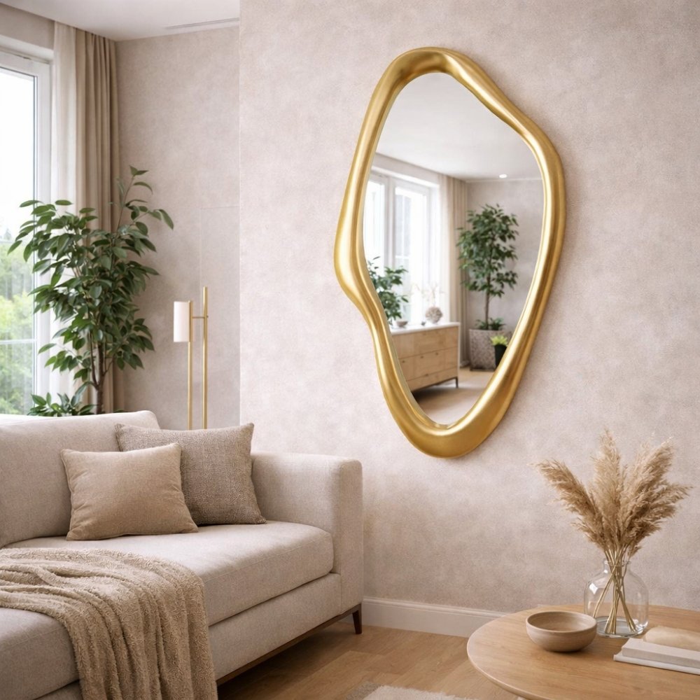 Design Wandspiegel PRINCESS 150cm Gold variabel aufhängbar