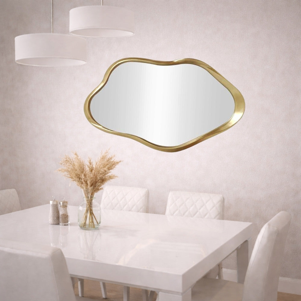 Design Wandspiegel PRINCESS 100cm Gold variabel aufhängbar