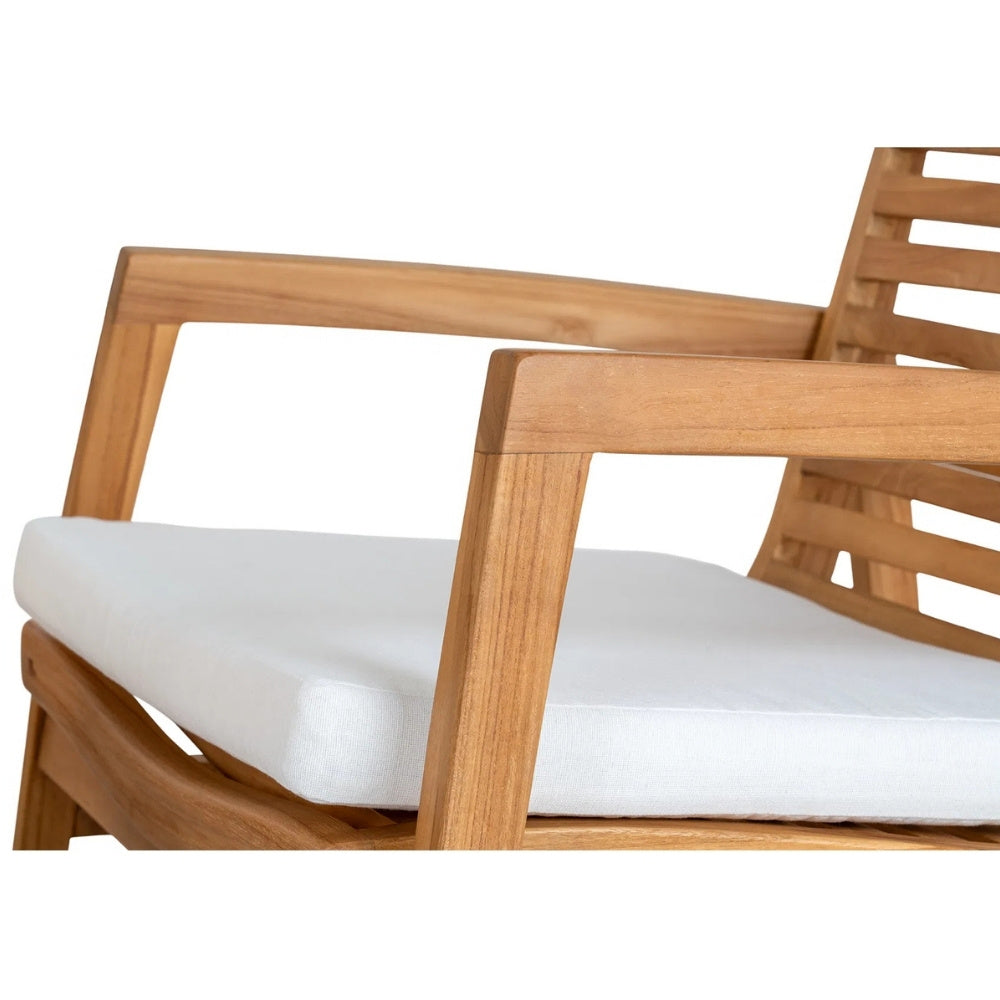 Lounge-Set MALAGA – 4-teilig Teakholz für Garten & Terrasse