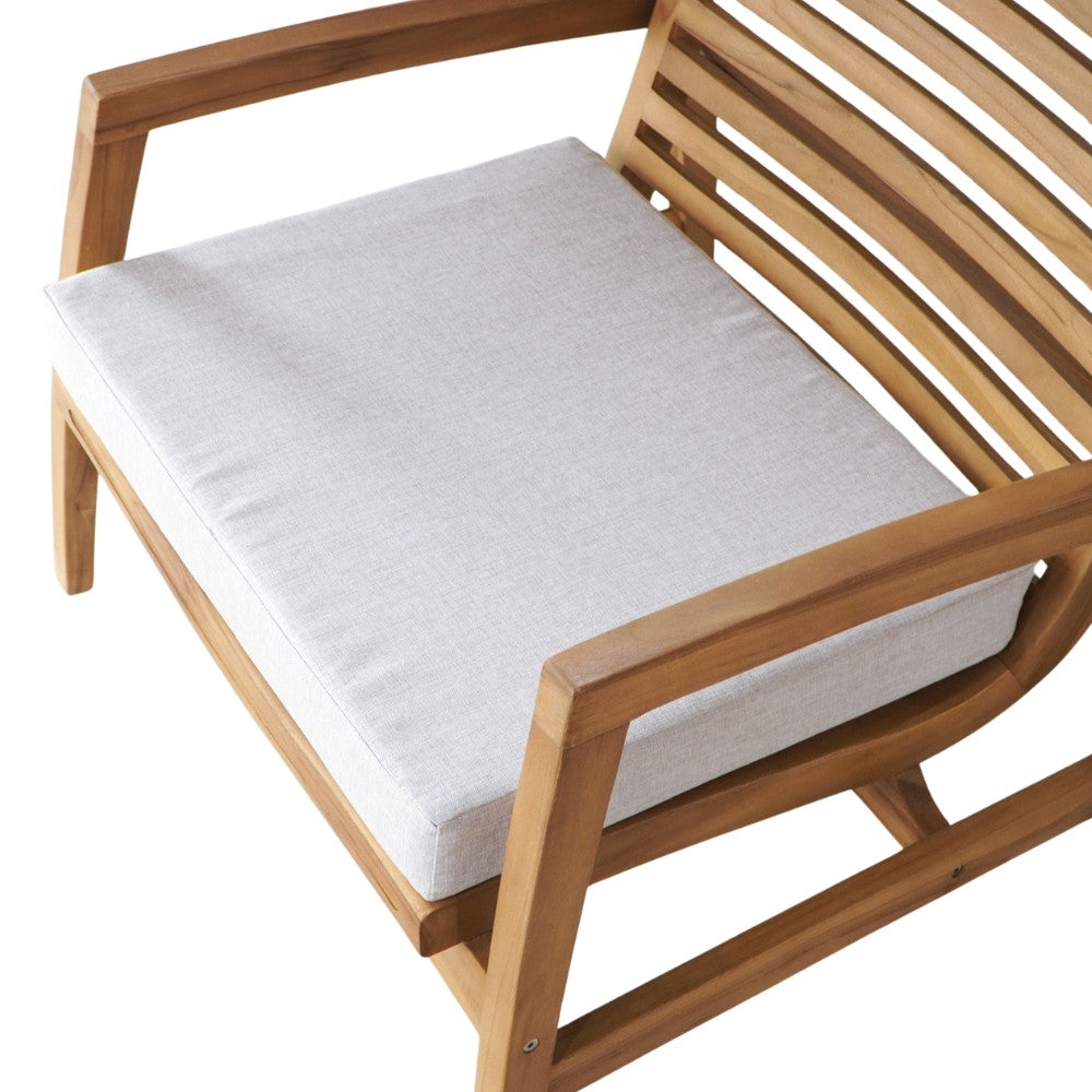 Lounge-Set MALAGA – 4-teilig Teakholz für Garten & Terrasse