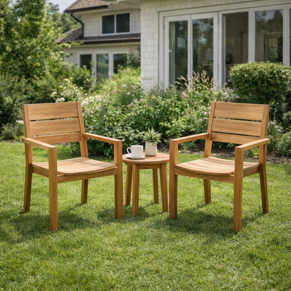 Teakstuhl LUKA – Outdoor-Stuhl aus Teakholz für Garten & Terrasse