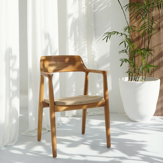 2er Set KENNEDY Teakstuhl – Outdoor Stühle aus Teakholz + Synthetic-Rattan