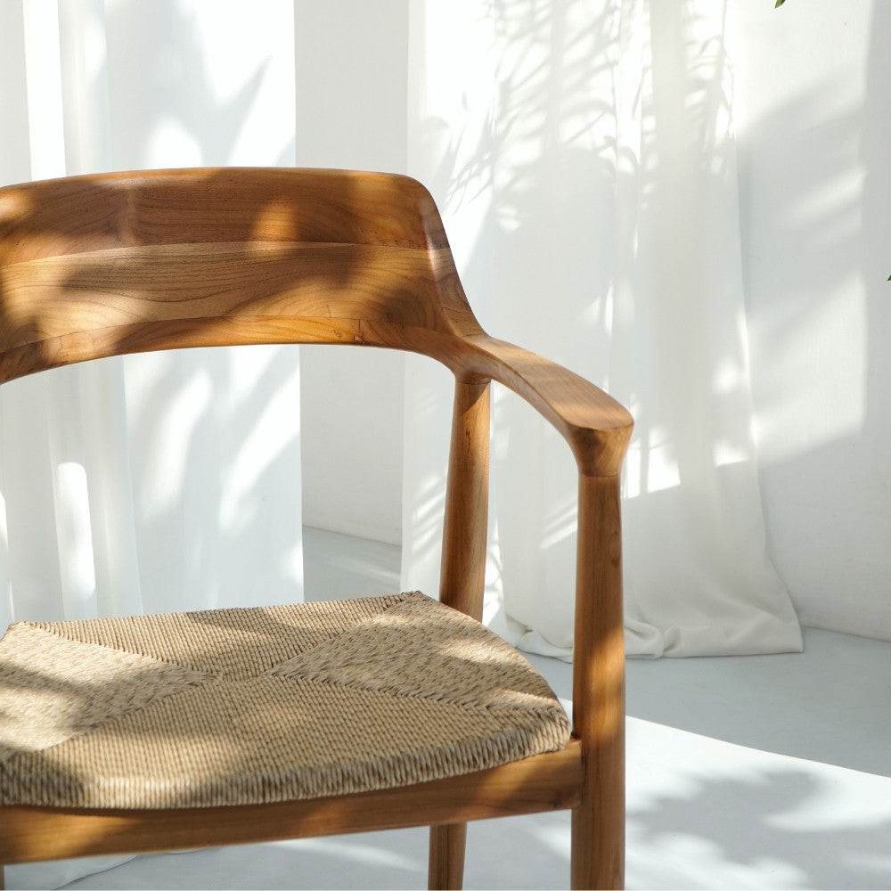 2er Set KENNEDY Teakstuhl – Outdoor Stühle aus Teakholz + Synthetic-Rattan