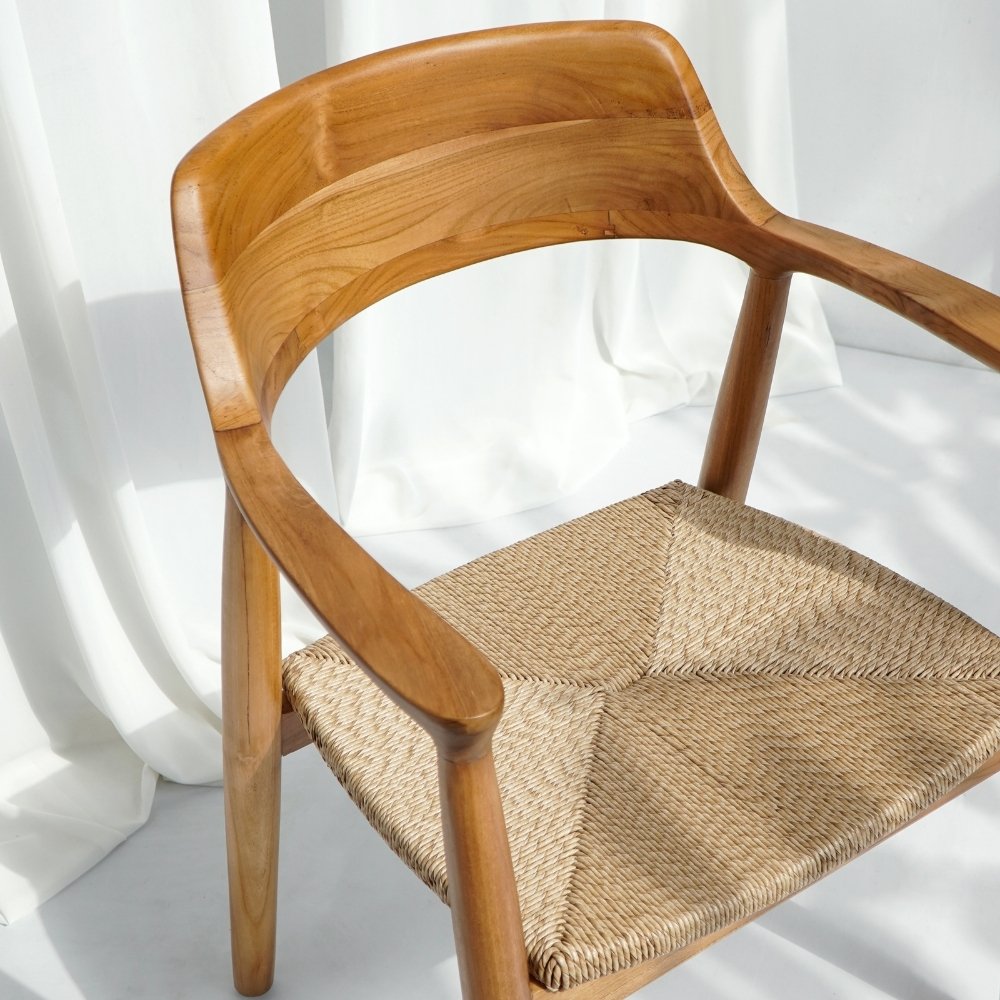 2er Set KENNEDY Teakstuhl – Outdoor Stühle aus Teakholz + Synthetic-Rattan