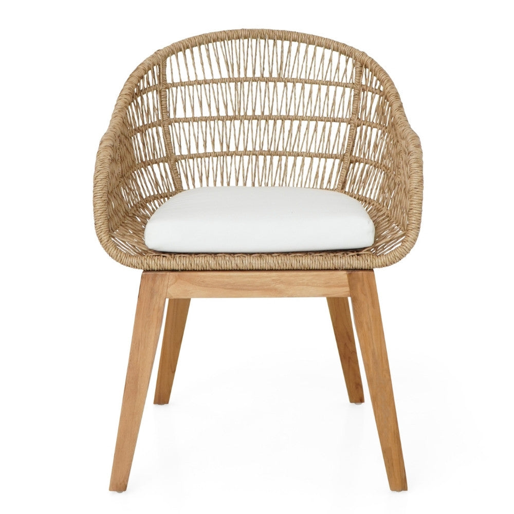 2er Set PREMA Outdoor Stühle recycelt Teak-Aluminium-Synthetic-Rattan