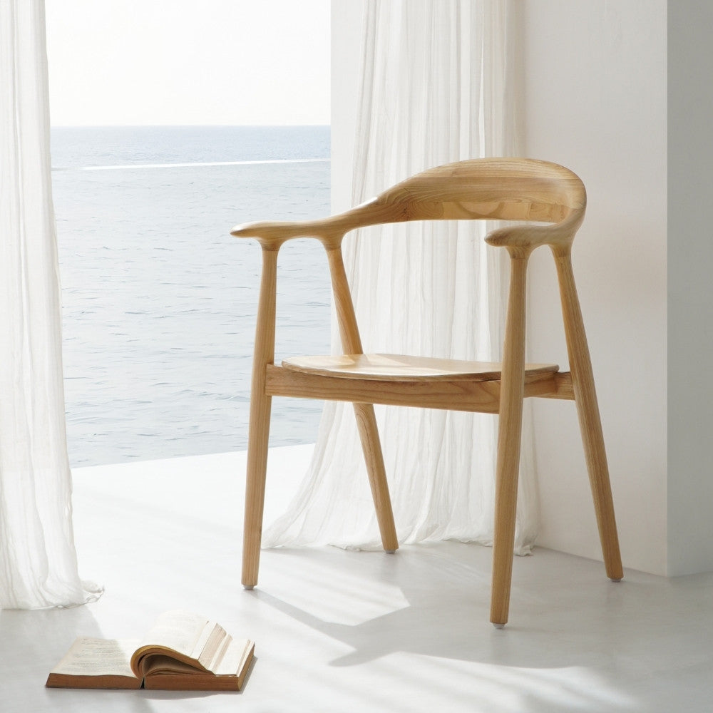 2er Set Design Teakholz Stuhl NAPOLI natürlich zeitlos Esszimmerstuhl