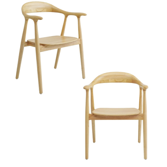 2er Set Design Teakholz Stuhl NAPOLI | Natürlich & zeitlos Esszimmerstuhl