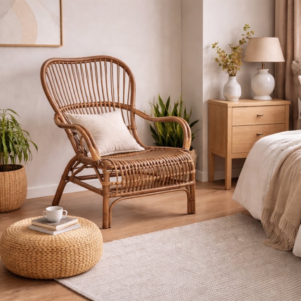 Natürlicher Rattan Sessel SUMATRA Antique-Brown