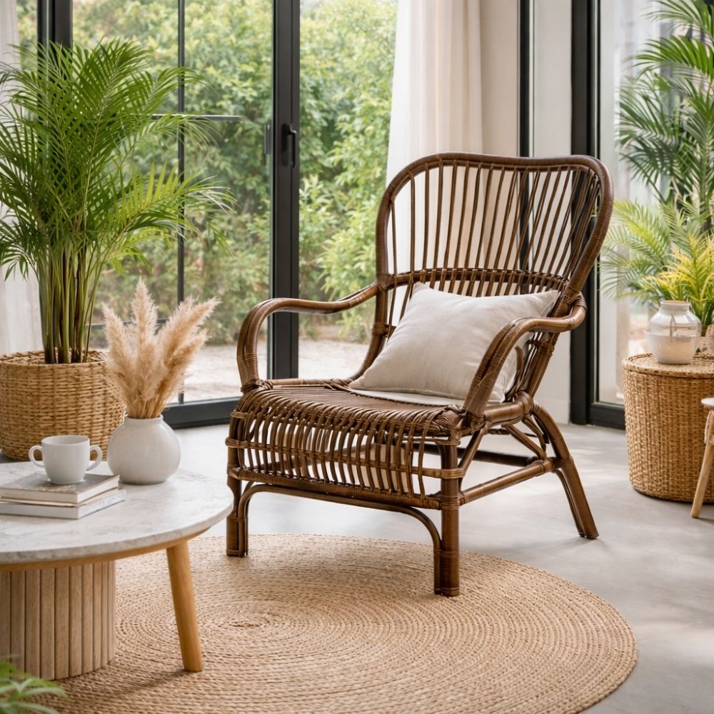 Natürlicher Rattan Sessel SUMATRA Antique-Brown