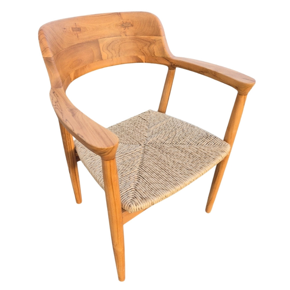 2er Set KENNEDY Teakstuhl Outdoor Stühle Teakholz + Synthetic-Rattan