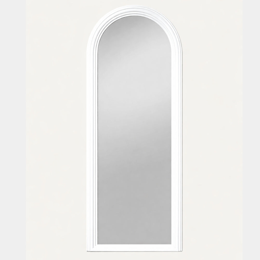 Design Rundbogen Spiegel 180x85cm FORMOSA weiss Wandspiegel