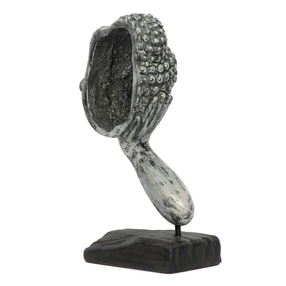 Spirituelle Buddha Statue RELAX 40cm antik-grau Deko Skulptur