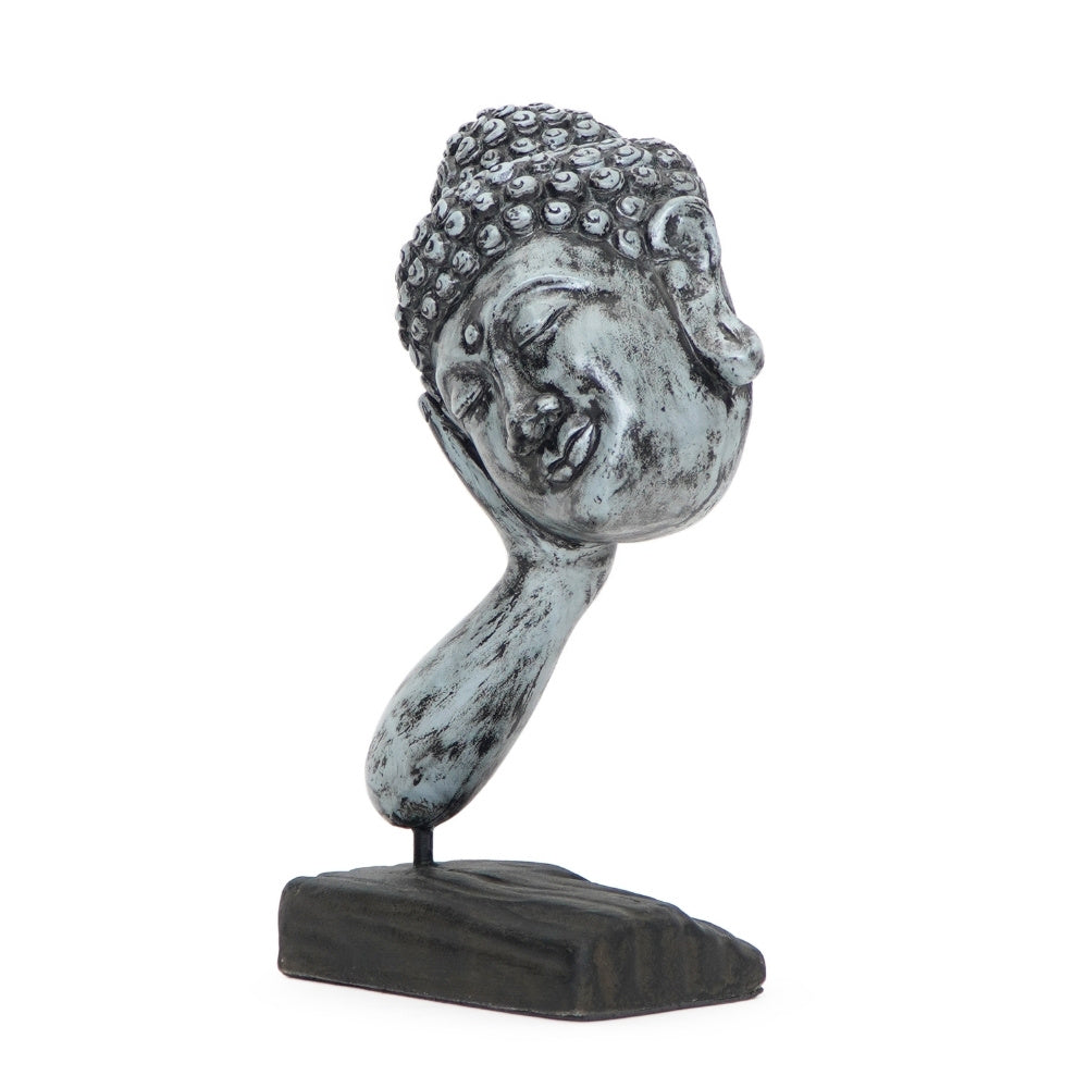 Spirituelle Buddha Statue RELAX ca.70cm antik-grau Deko Skulptur