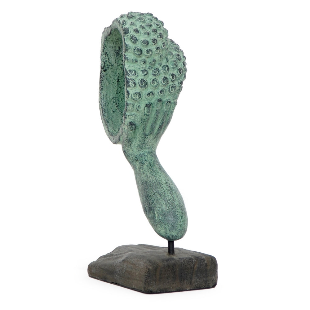 Spirituelle Buddha Statue RELAX 40cm antik-grün Deko Skulptur