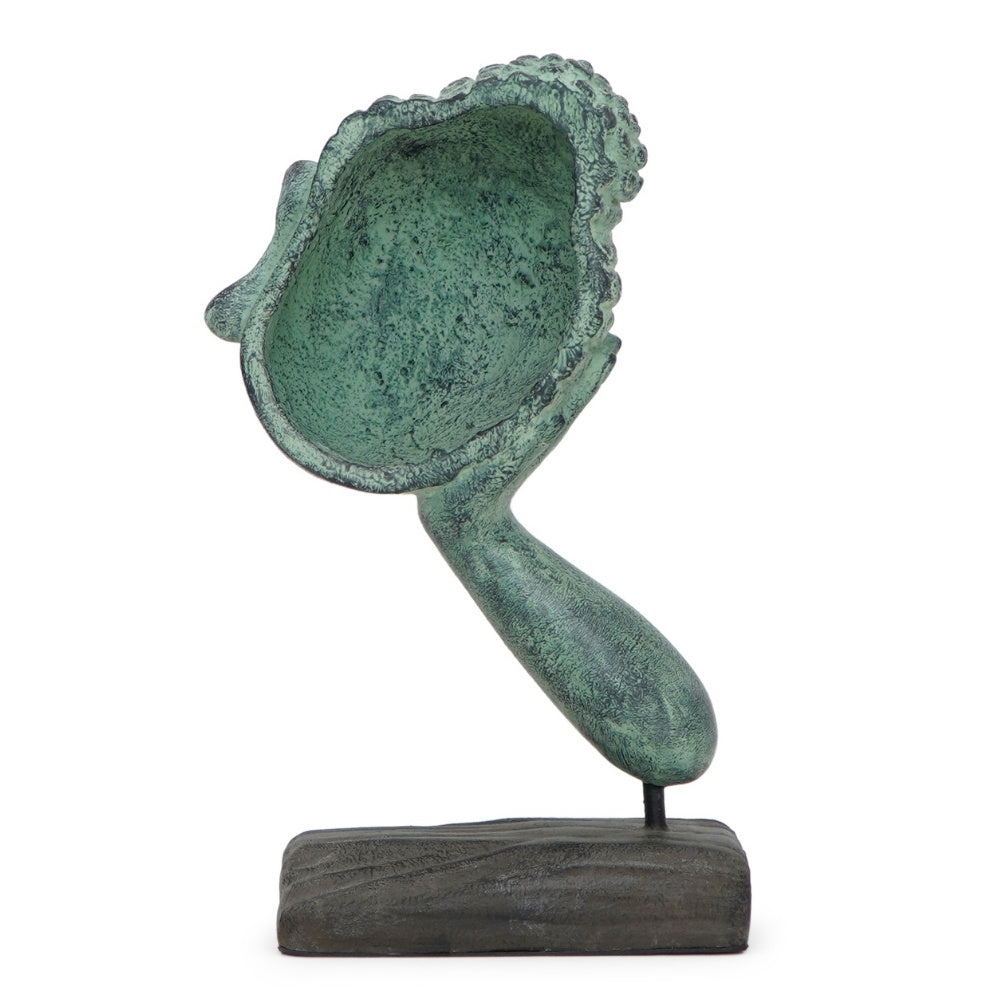 Spirituelle Buddha Statue RELAX 40cm antik-grün Deko Skulptur