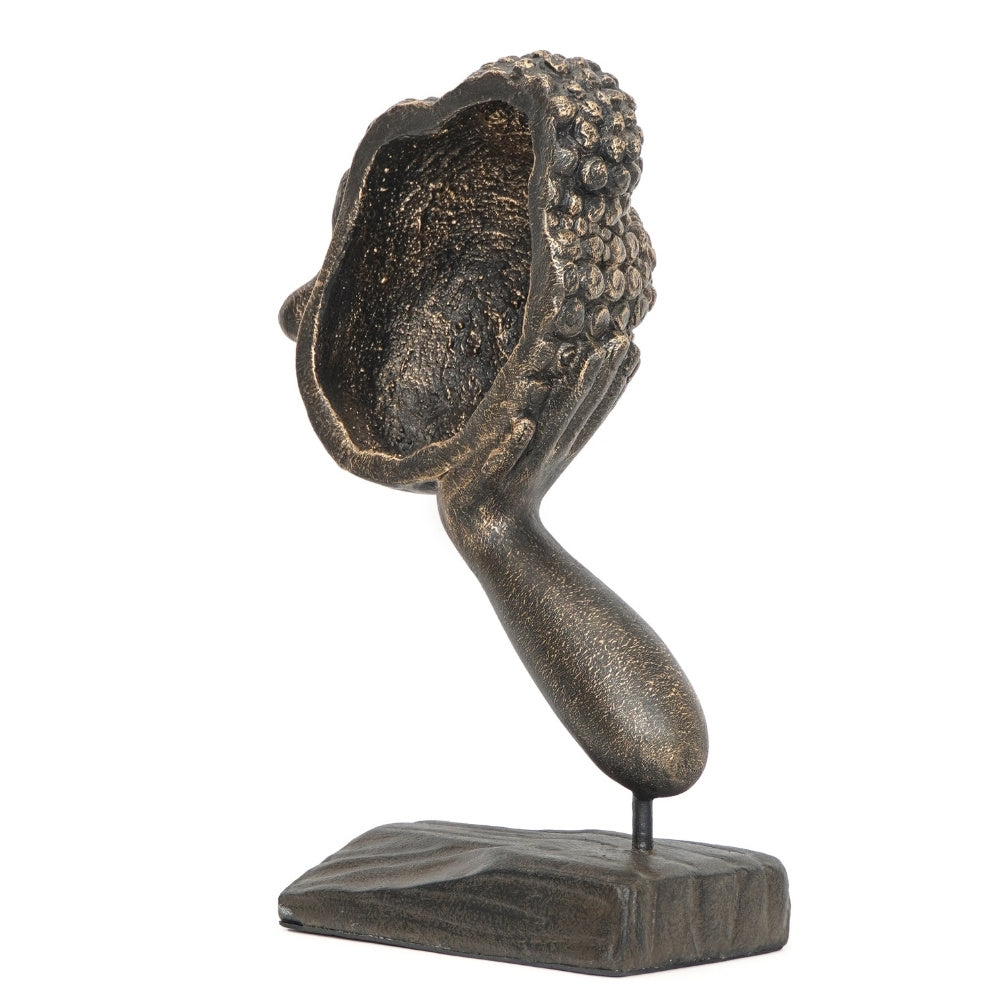Spirituelle Buddha Statue RELAX 70cm gold-schwarz Deko Skulptur
