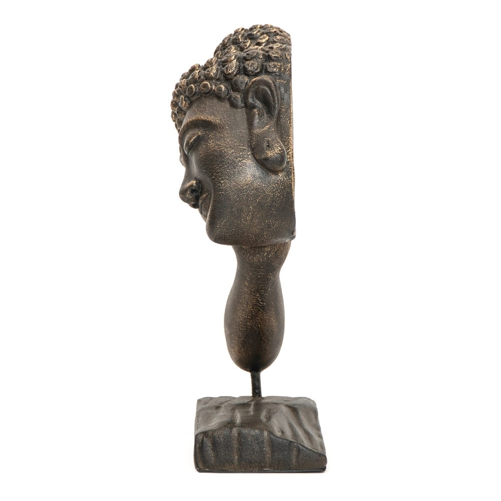 Spirituelle Buddha Statue RELAX 70cm gold-schwarz Deko Skulptur