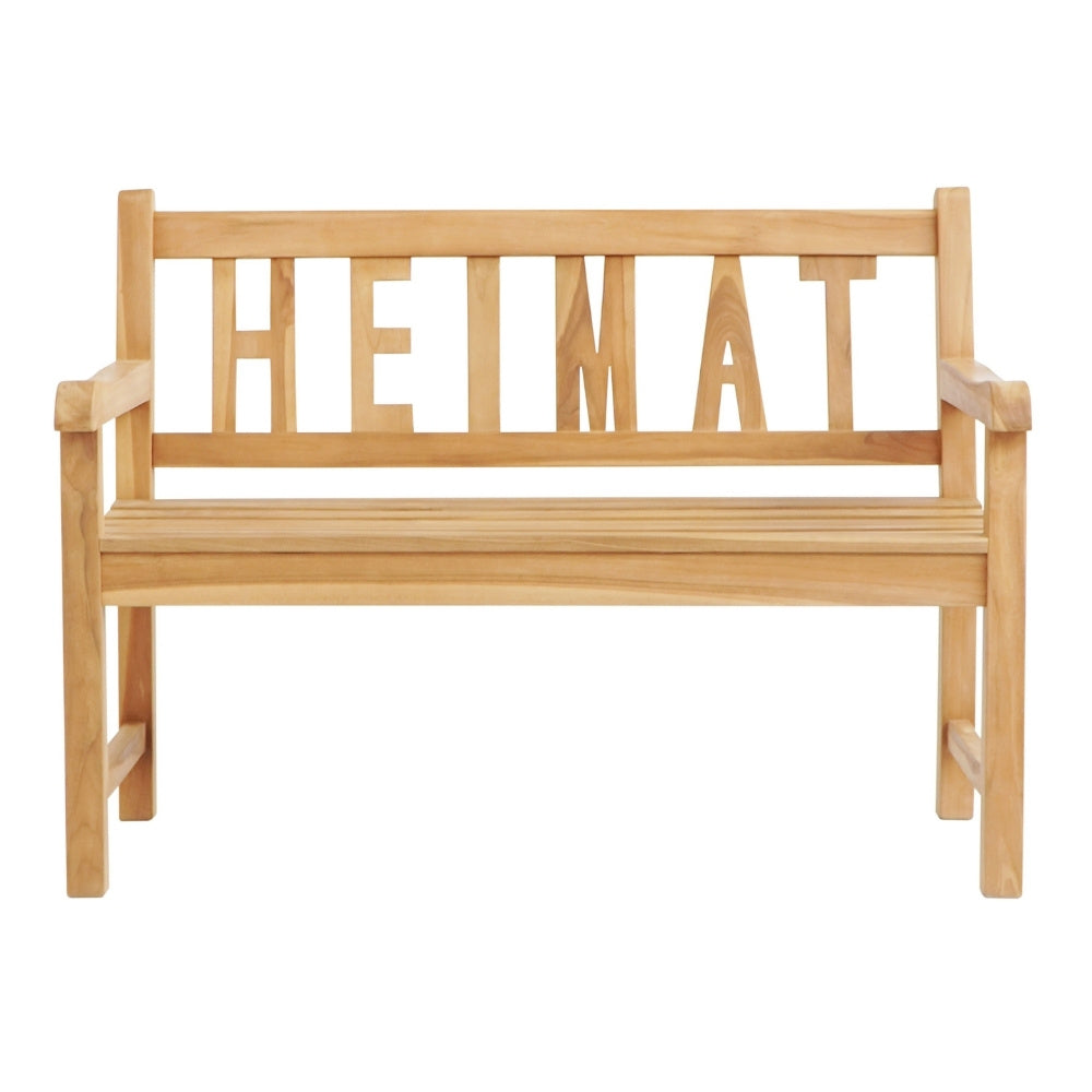 Massivholz Teak Sitzbank HEIMAT 120cm Gartenbank Holzbank