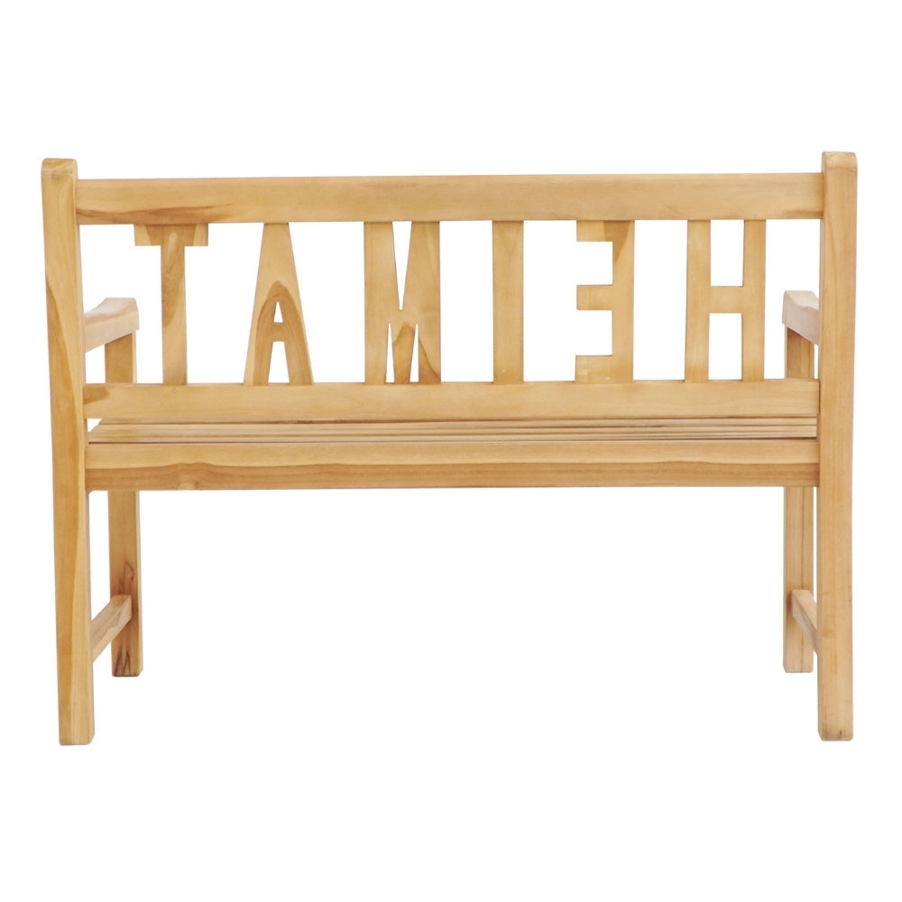 Massivholz Teak Sitzbank HEIMAT 120cm Gartenbank Holzbank