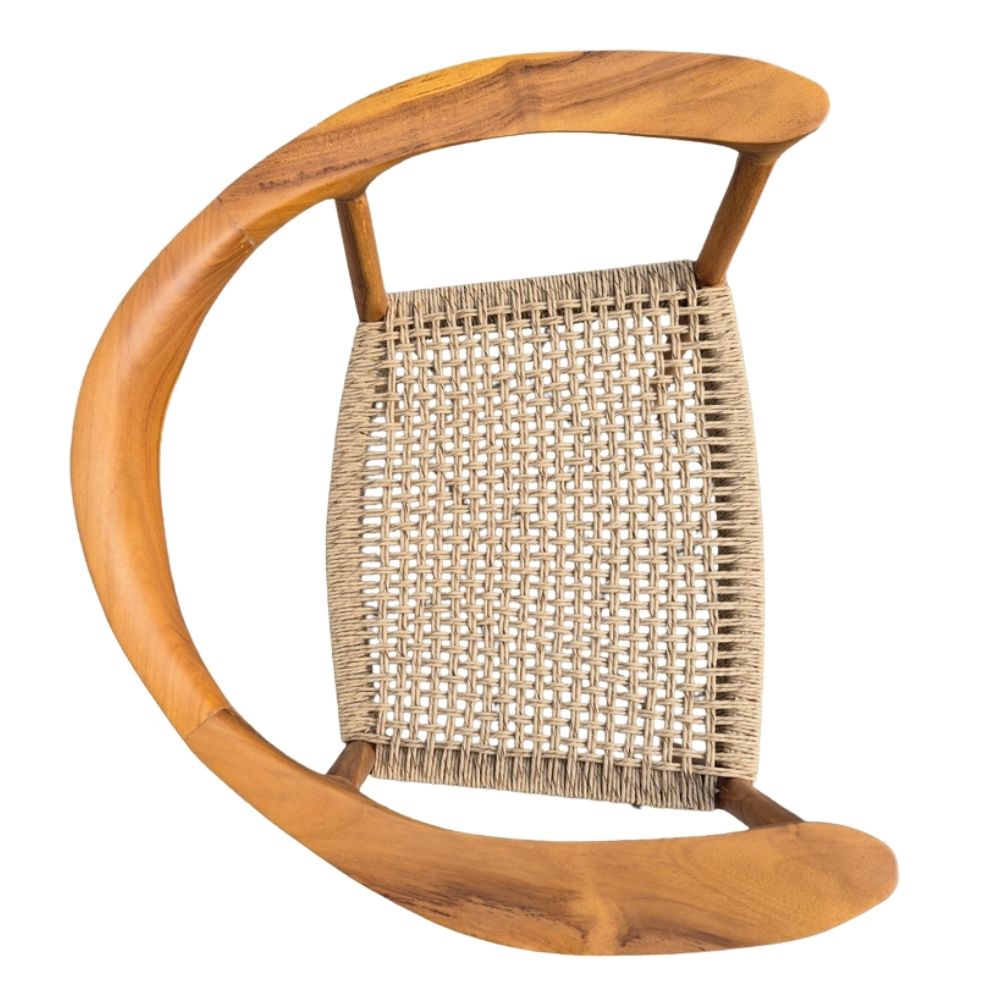 2er Set Teakholz Sessel RIVERA – Bequeme Synthetic-Rattan Stühle