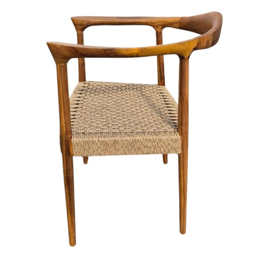 2er Set Teakholz Sessel RIVERA – Bequeme Synthetic-Rattan Stühle