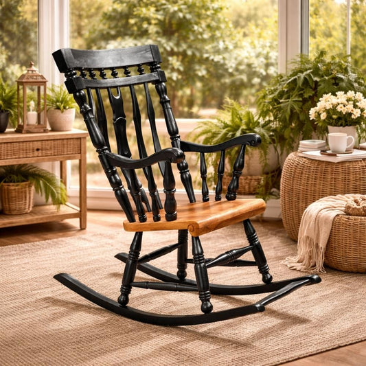 Schaukelstuhl SCANDI Teakholz – Entspannung pur - Schaukelsessel