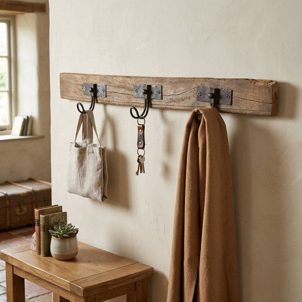 Massive Garderobe VECCHIO 60cm natural recyceltes Holz