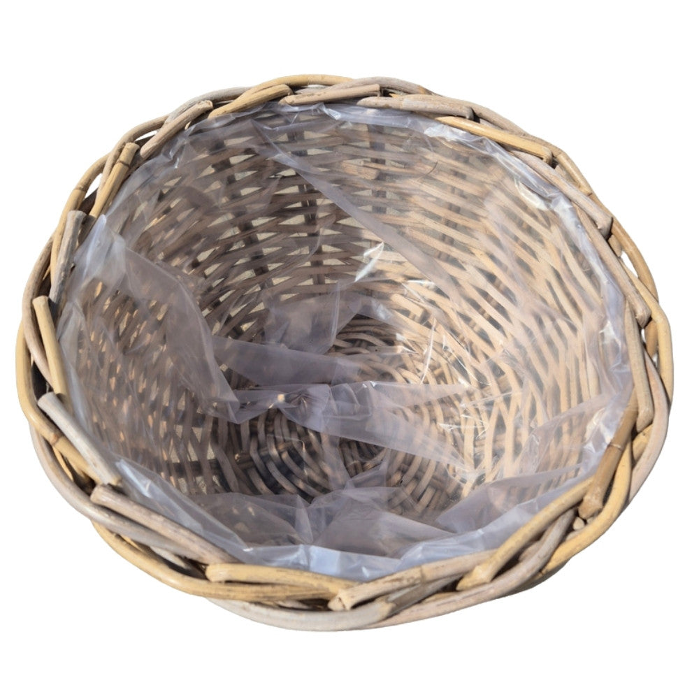 Pflanzkorb BÜSUM Natural Grey ca.40cm Natur-Rattan Korb Übertopf
