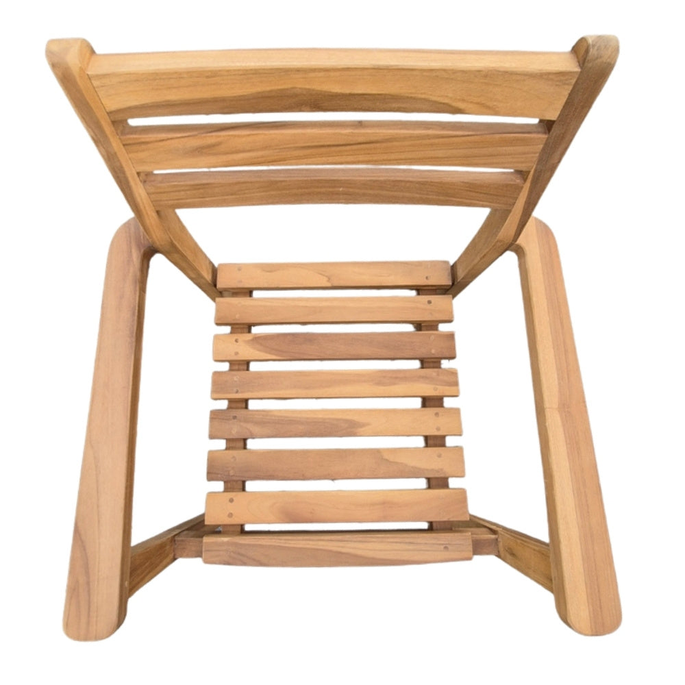 2er Set Teakstuhl MICA - stapelbar - Teakholz für Terrasse Balkon