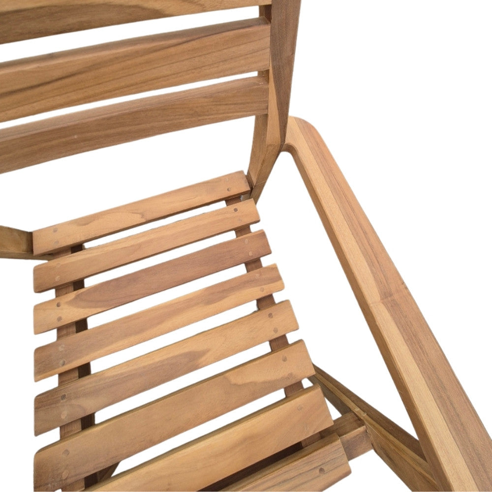 2er Set Teakstuhl MICA - stapelbar - Teakholz für Terrasse Balkon