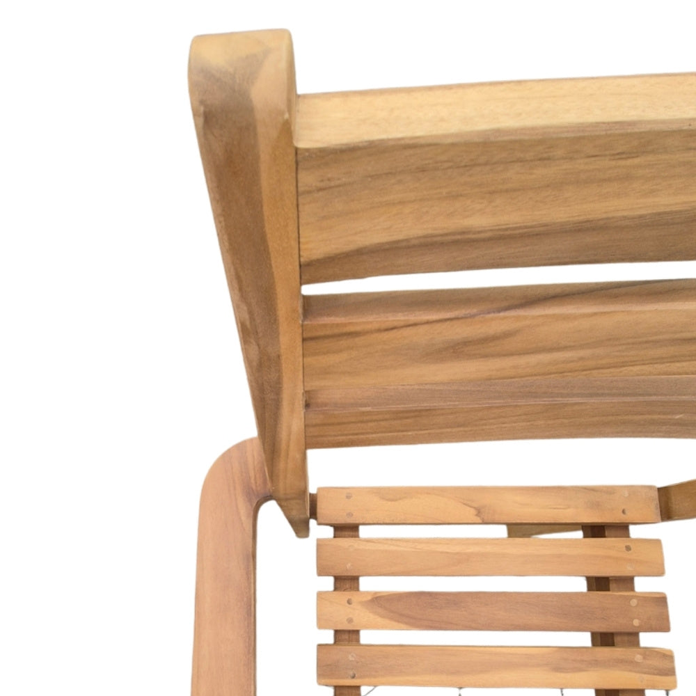 2er Set Teakstuhl MICA - stapelbar - Teakholz für Terrasse Balkon