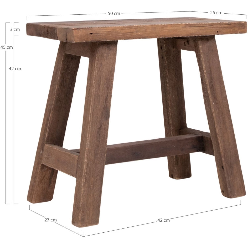 Hocker GEMI recyceltes Teak Natural ca. L50cm Beistelltisch
