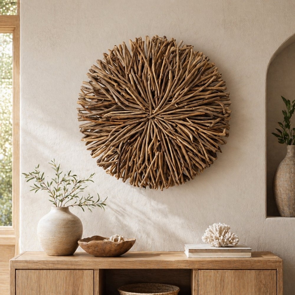 Wand-Deko-Objekt BULAT Natural Ø ca. 50cm Treibholz